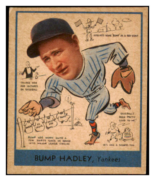 1938 Goudey #275 Bump Hadley Yankees EX-MT 435176