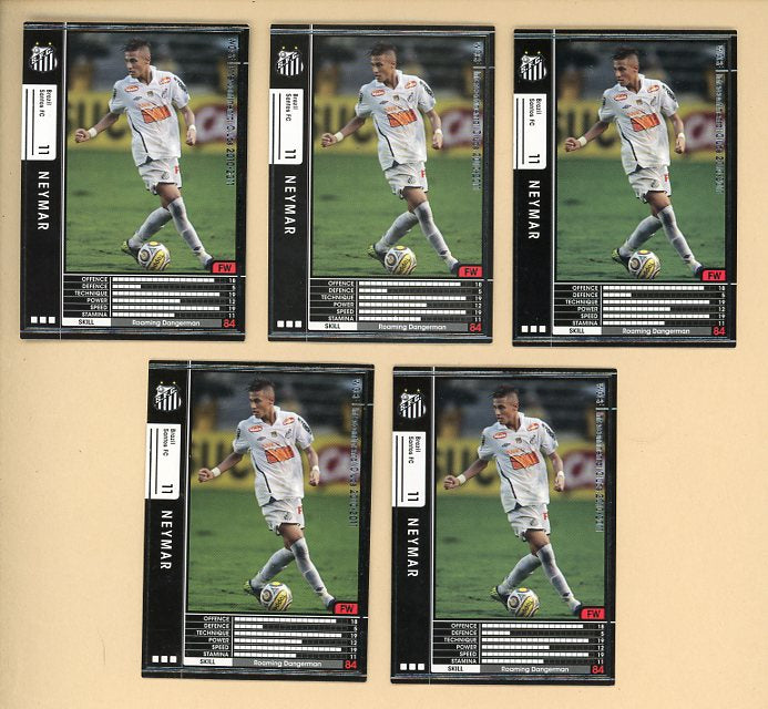 2010 Panini #031 Neymar Jr. Santos Lot Of 5 435346
