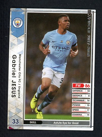 2017 Panini #047 Gabriel Jesus Manchester City 435407