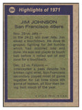 1972 Topps Football #284 Jim Johnson A.P. 49ers NR-MT 435548
