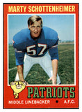 1971 Topps Football #003 Marty Schottenheimer Patriots EX-MT 435568
