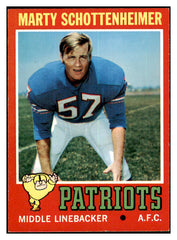 1971 Topps Football #003 Marty Schottenheimer Patriots EX-MT 435568