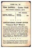 1952 Mothers Cookies #036 Tom Saffell Hollywood VG-EX 435966