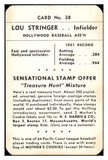 1952 Mothers Cookies #038 Lou Stringer Hollywood EX 435968