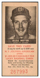 1954 New York Journal American Russ Meyer Dodgers EX-MT 436321