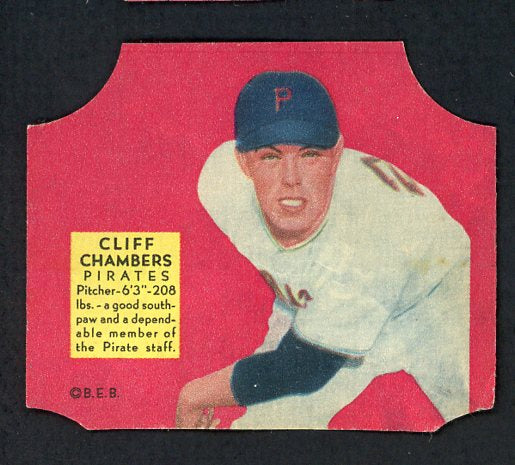 1951 Fischers Bread Cliff Chambers Pirates Low Grade No Tab 436341