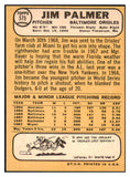 1968 Topps Baseball #575 Jim Palmer Orioles EX 436874