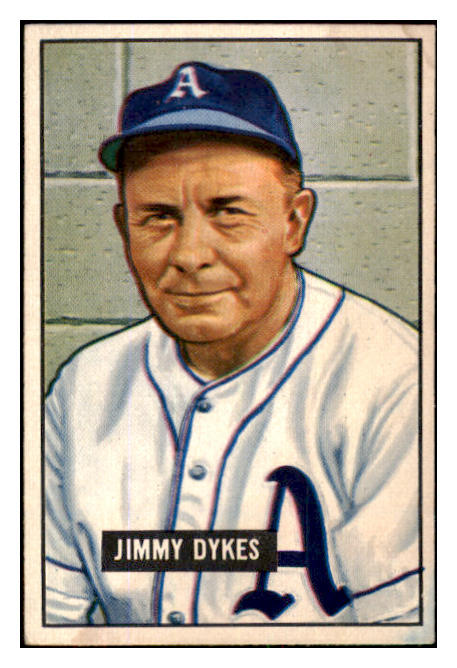 1951 Bowman Baseball #226 Jimmy Dykes A's VG 437037