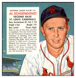 1954 Red Man #010NL Red Schoendienst Cardinals NR-MT No Tab 437406