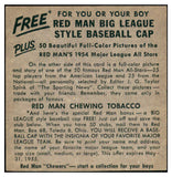 1954 Red Man #010NL Red Schoendienst Cardinals NR-MT No Tab 437406