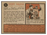 1962 Topps Baseball #005 Sandy Koufax Dodgers EX+/EX-MT 439283