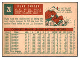 1959 Topps Baseball #020 Duke Snider Dodgers EX+/EX-MT 440364