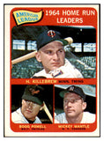 1965 Topps Baseball #003 A.L. Home Run Leaders Mickey Mantle EX-MT 445072 Kit Young Cards