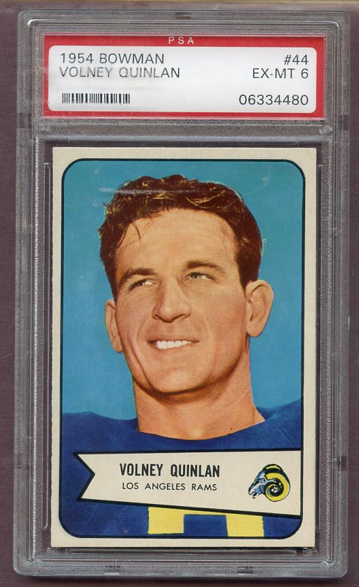 1954 Bowman Football #044 Volney Quinlan Rams PSA 6 EX-MT 446706