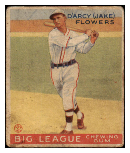 1933 Goudey #151 Jake Flowers Dodgers GD-VG 446803