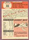 1953 Topps Baseball #016 Peanuts Lowrey Cardinals EX-MT 448201