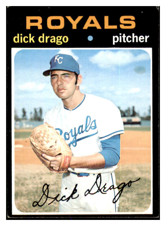 1971 Topps Baseball #752 Dick Drago Royals EX 449492