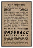 1952 Bowman Baseball #089 Billy Hitchcock A's NR-MT 449901