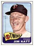 1965 Topps Baseball #062 Jim Kaat Twins NR-MT 451111