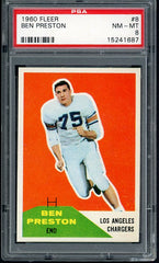 1960 Fleer Football #008 Ben Preston Chargers PSA 8 NM/MT 451476