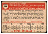 1952 Topps Baseball #134 Joe Tipton A's GD-VG 453574