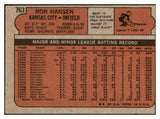 1972 Topps Baseball #763 Ron Hansen Royals EX-MT 455043