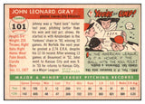 1955 Topps Baseball #101 Johnny Gray A's EX-MT 455578