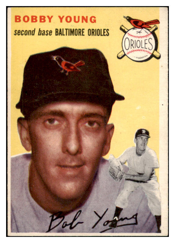 1954 Topps Baseball #008 Bobby Young Orioles EX-MT 456105