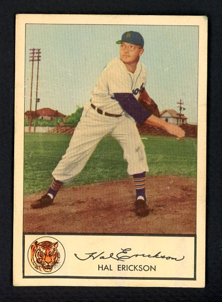 1953 Glendale Meats Hal Erickson Tigers GD-VG creased 458424