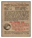 1948 Bowman Football #058 Bobby Nussbaumer Washington EX-MT 458800
