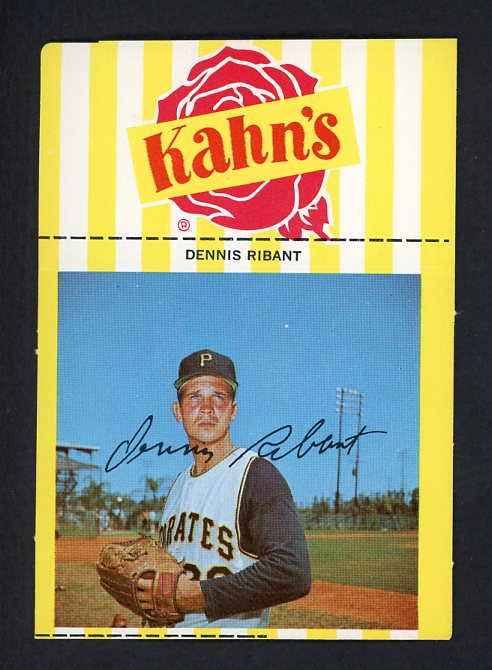 1967 Kahns Baseball Dennis Ribant Pirates NR-MT 459961