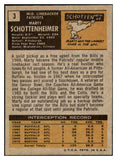 1971 Topps Football #003 Marty Schottenheimer Patriots VG-EX 460121