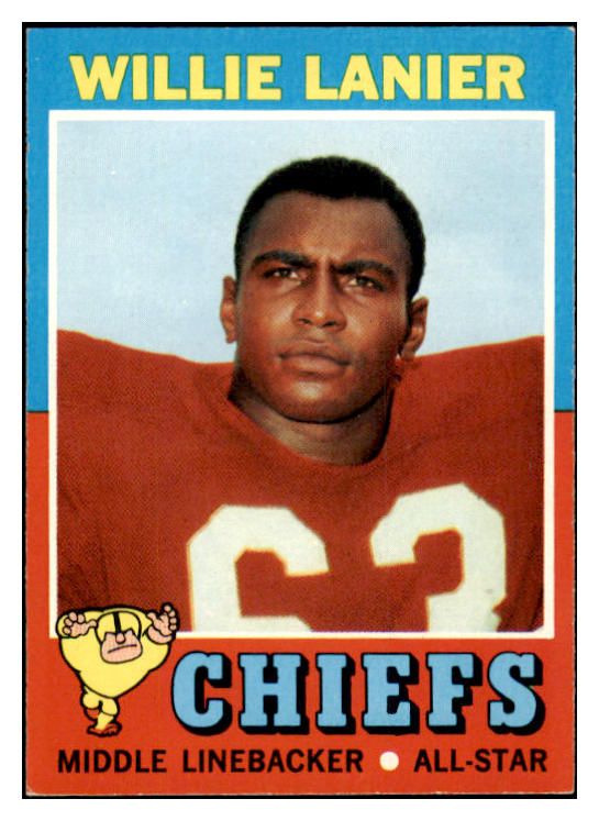 1971 Topps Football #114 Willie Lanier Chiefs EX 460132