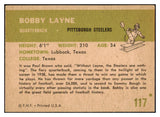 1961 Fleer Football #117 Bobby Layne Steelers EX-MT 460234