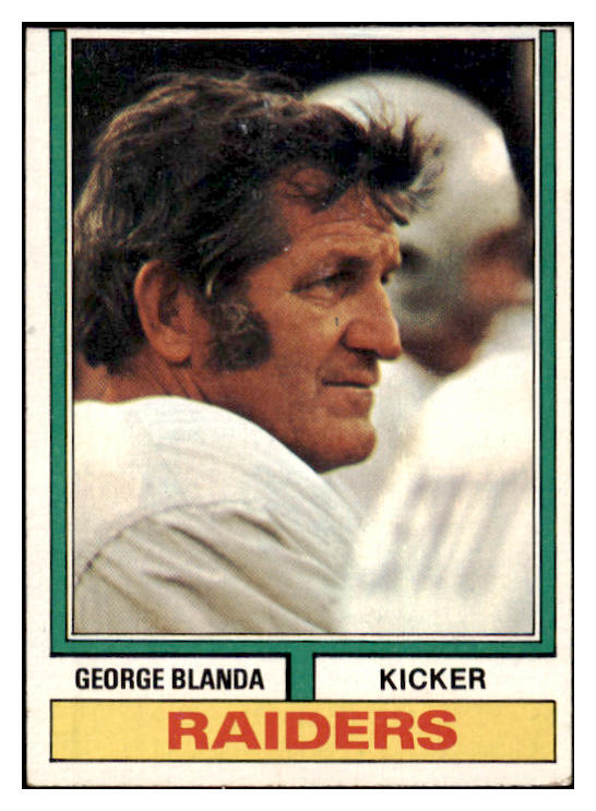 1974 Topps Football #245 George Blanda Raiders VG-EX 460354