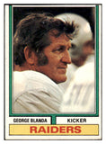 1974 Topps Football #245 George Blanda Raiders VG-EX 460354