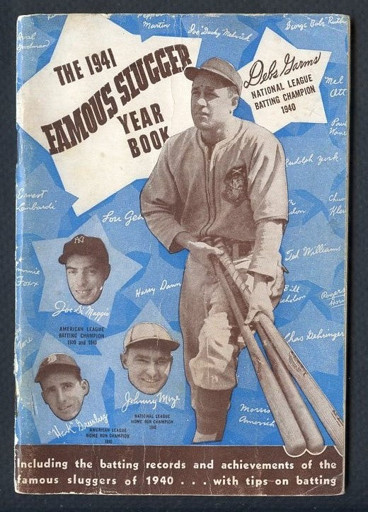 1941 Louisville Slugger Famous Sluggers Yearbook DiMaggio VG-EX 338066