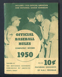 1950 NBCA Official Baseball Rules EX 338104