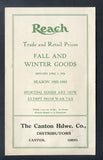 1922-23 Reach Sporting Goods Price List VG-EX 338105