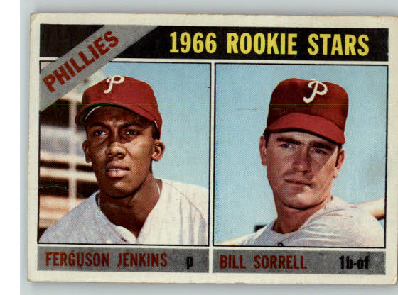 1966 Topps Baseball #254 Fergie Jenkins Phillies VG Back O/C Ink 340753