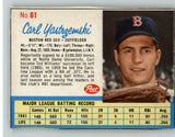 1962 Post Baseball #061 Carl Yastrzemski Red Sox EX 350904