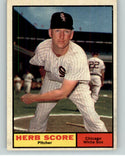 1961 Topps Baseball #185 Herb Score White Sox EX 370479