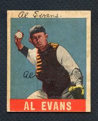 1948 Leaf Baseball #022 Al Evans Senators FR-GD Ink Front 374454