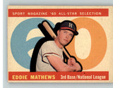 1960 Topps Baseball #558 Eddie Mathews A.S. Braves EX-MT Oc 376157