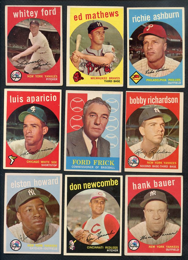 1959 Topps Lot 120 Diff VG-EX/EX Banks Ford Mathews 382579