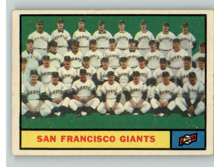 1961 Topps Baseball #167 San Francisco Giants Team EX-MT 389871