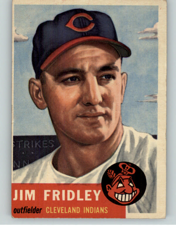 1953 Topps Baseball #187 Jim Fridley Indians EX+/EX-MT 393681