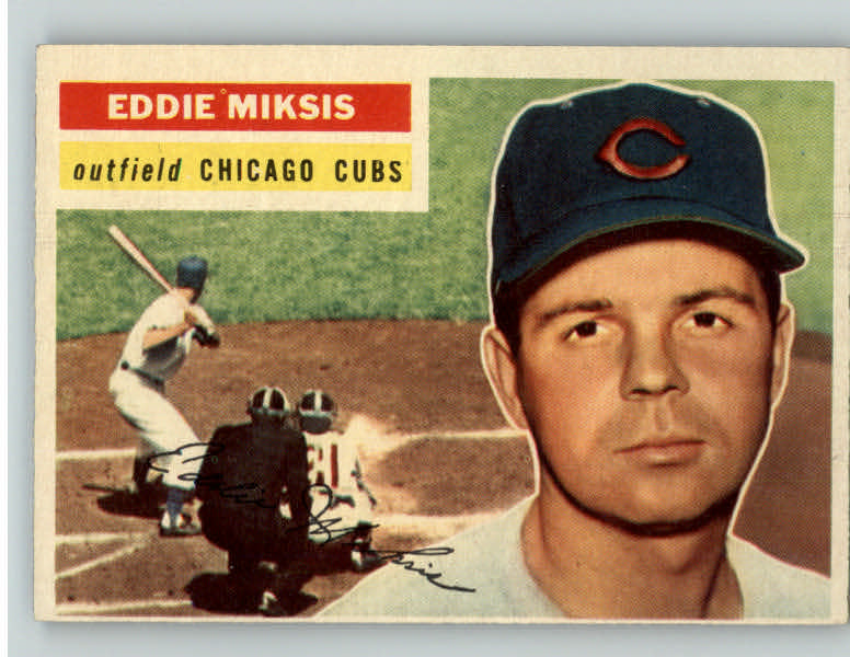 1956 Topps Baseball #285 Eddie Miksis Cubs NR-MT 395124