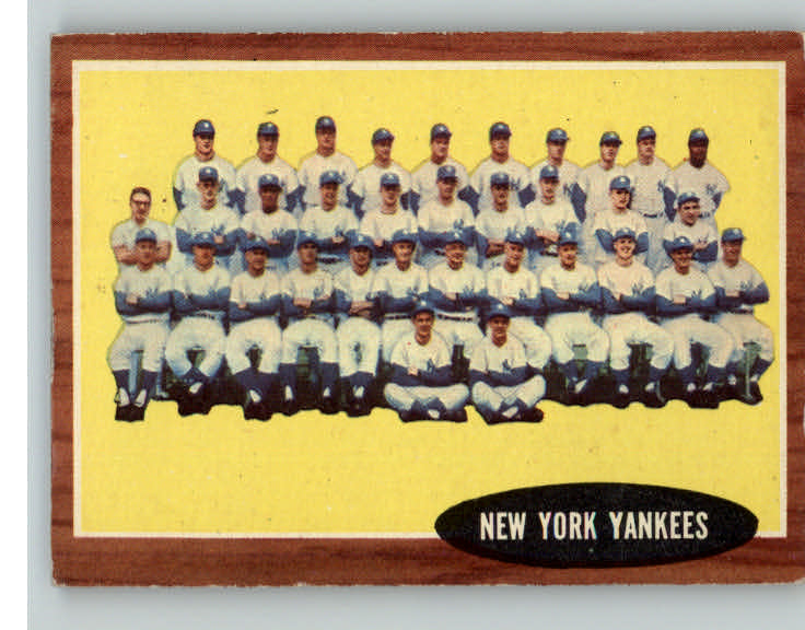 1962 Topps Baseball #251 New York Yankees Team EX+/EX-MT 395530