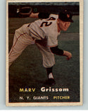 1957 Topps Baseball #216 Marv Grissom Giants EX-MT 398343